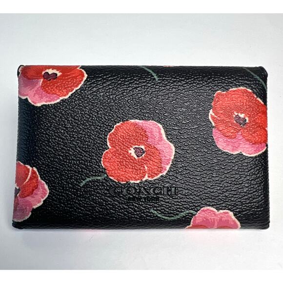 Coach turnlock card case with floral print - Picture 2 of 6